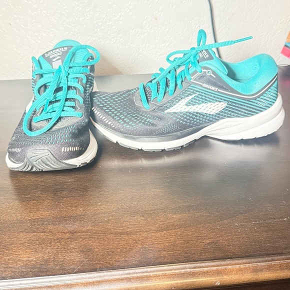 Brooks Womens Launch 5 Black Aqua/teal/green Running Shoes Sneakers - Picture 1 of 9
